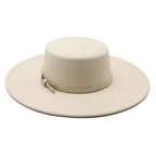 Wide Brim Boater Hat – adjustable cotton classic boater style