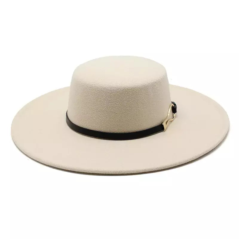 Wide Brim Boater Hat – adjustable cotton classic boater style for men