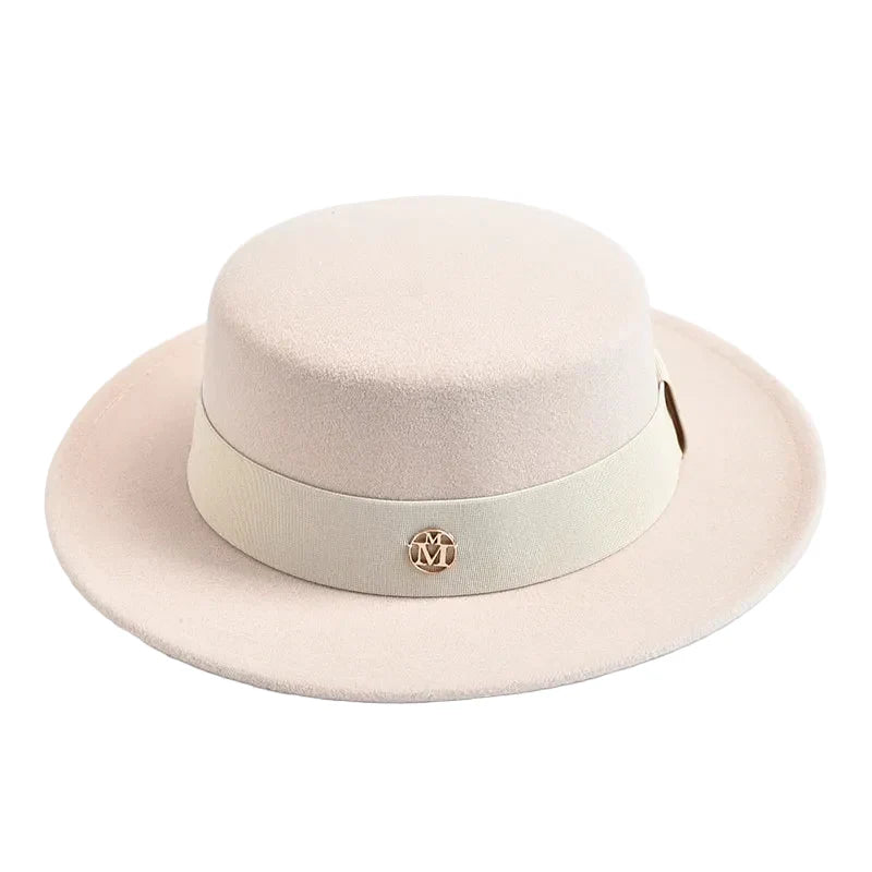Manchester Retro Felt Boater Hat