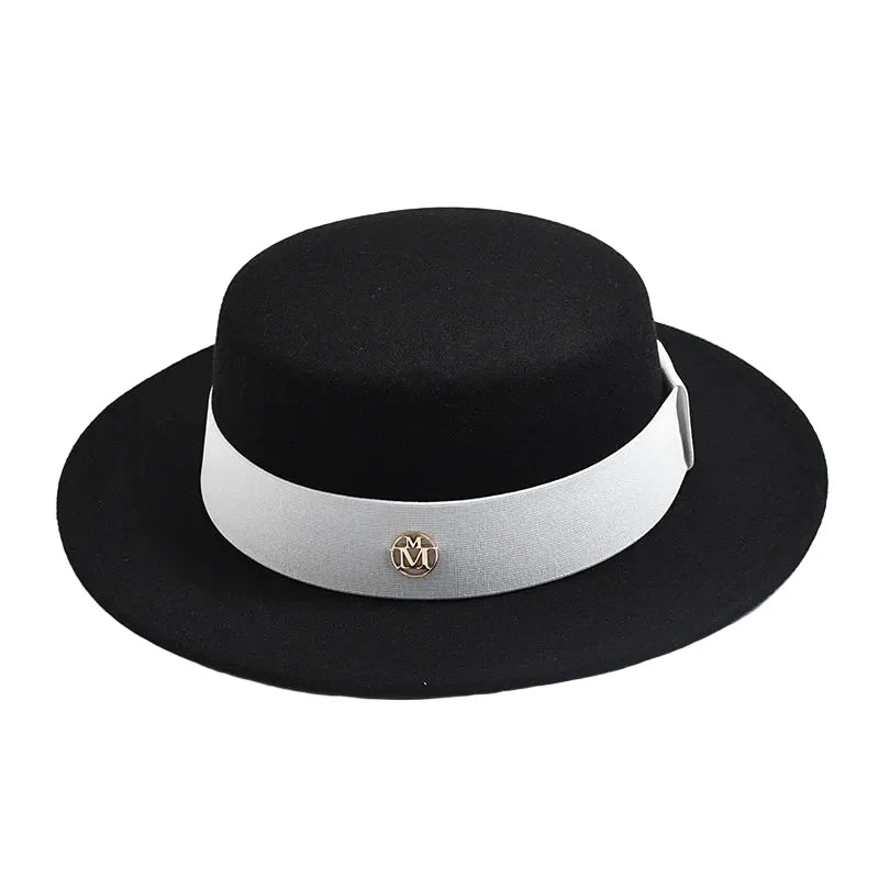 Manchester Retro Felt Boater Hat