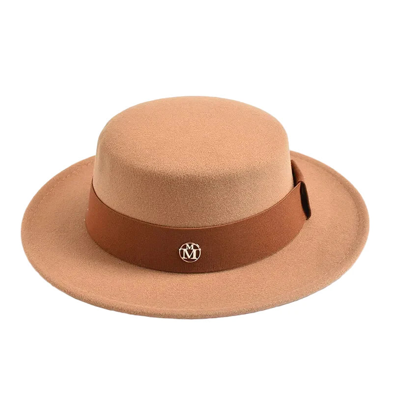 Manchester Retro Felt Boater Hat