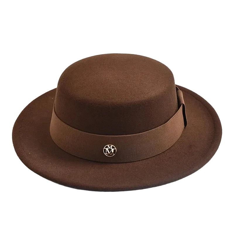 Manchester Retro Felt Boater Hat