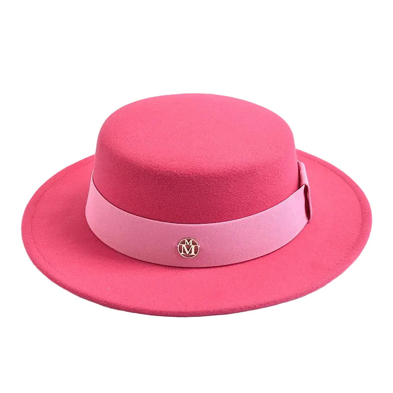 Manchester Retro Felt Boater Hat