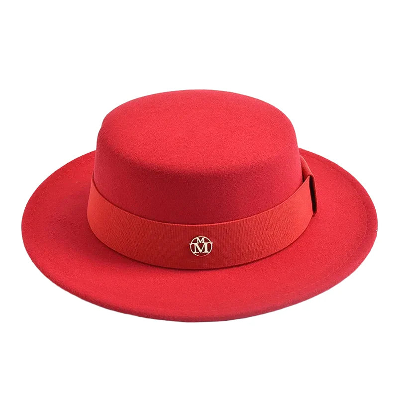 Manchester Retro Felt Boater Hat
