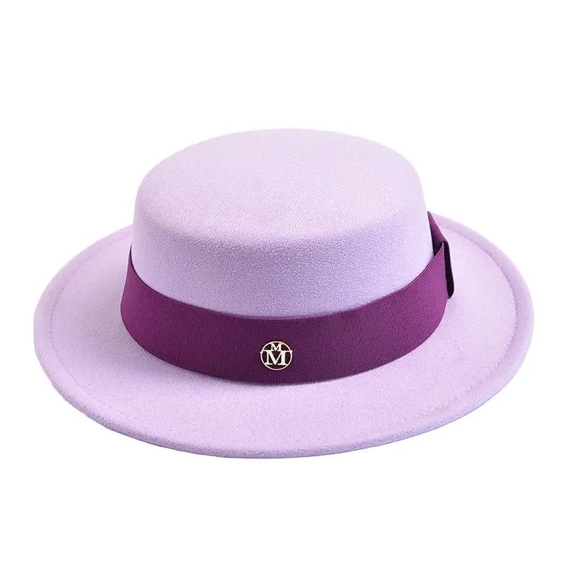 Manchester Retro Felt Boater Hat