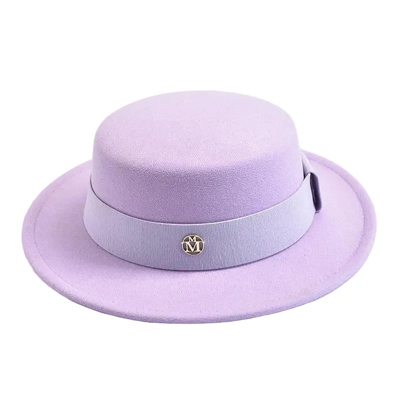 Manchester Retro Felt Boater Hat