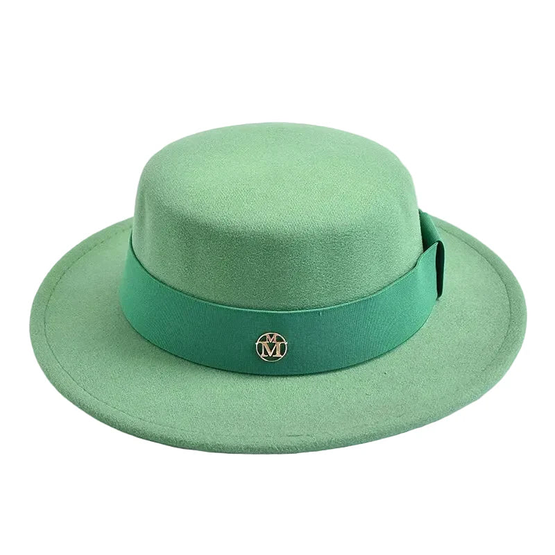 Manchester Retro Felt Boater Hat