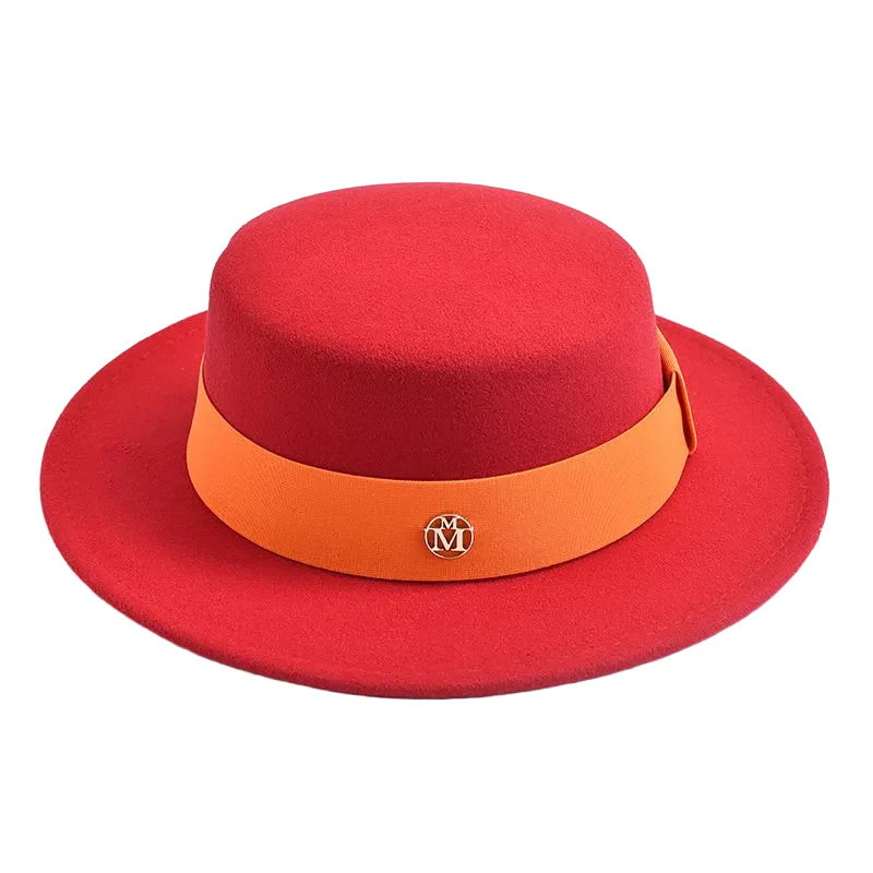 Manchester Retro Felt Boater Hat