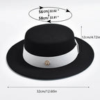 Retro Felt Boater Hat