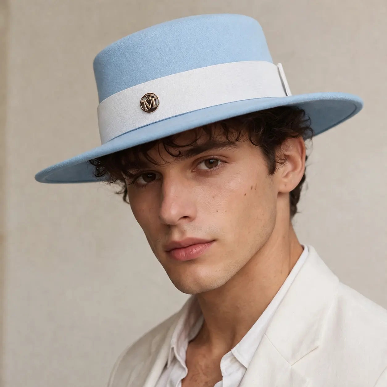 Manchester Retro Felt Boater Hat