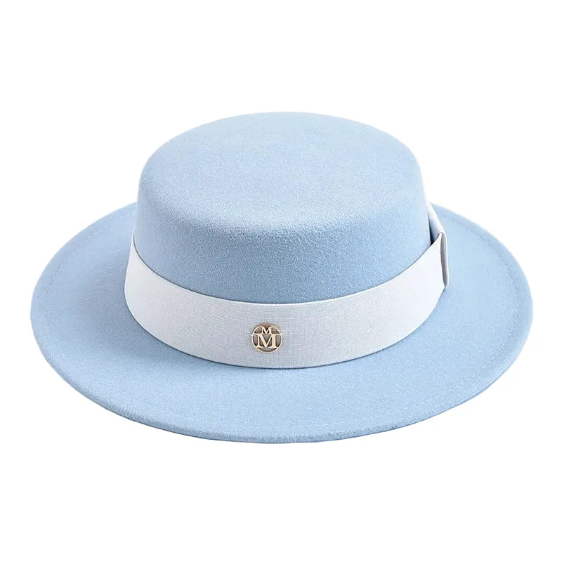Manchester Retro Felt Boater Hat