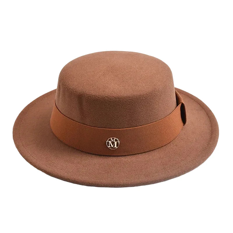 Manchester Retro Felt Boater Hat