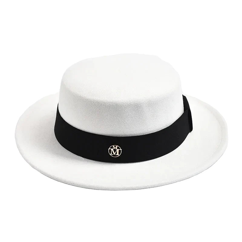 Manchester Retro Felt Boater Hat