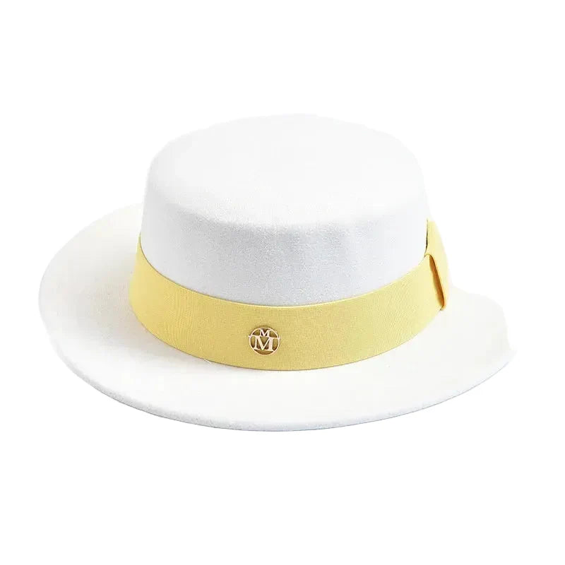 Manchester Retro Felt Boater Hat
