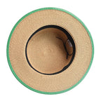 Raffia boater hat – natural raffia hat detail
