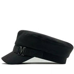 Marcel Black Leather Sailor Cap