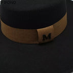 Vintage Boater Hat with belt – classic vintage straw hat