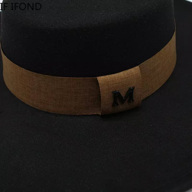 Vintage Boater Hat with belt – classic vintage straw hat