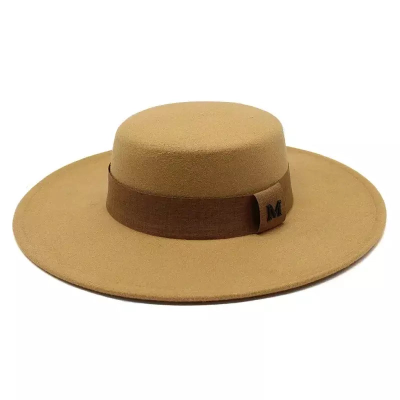 Camel Vintage Boater Hat – classic vintage straw hat