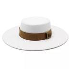 White Vintage Boater Hat – classic vintage straw hat