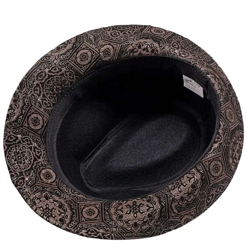Masefield Genuine Leather Trilby Hat
