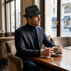 Masefield Genuine Leather Trilby Hat