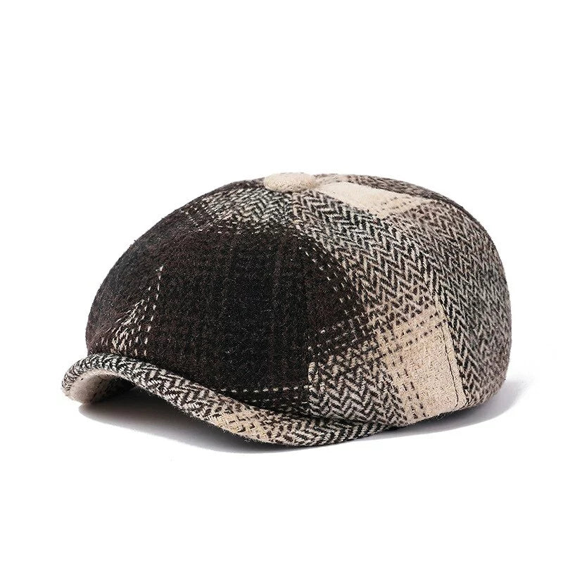 Mauriac Patchwork Winter Newsboy Cap