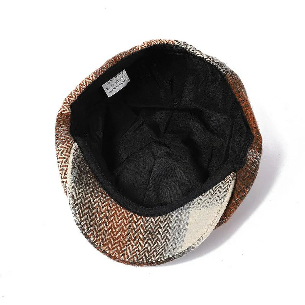 Mauriac Patchwork Winter Newsboy Cap