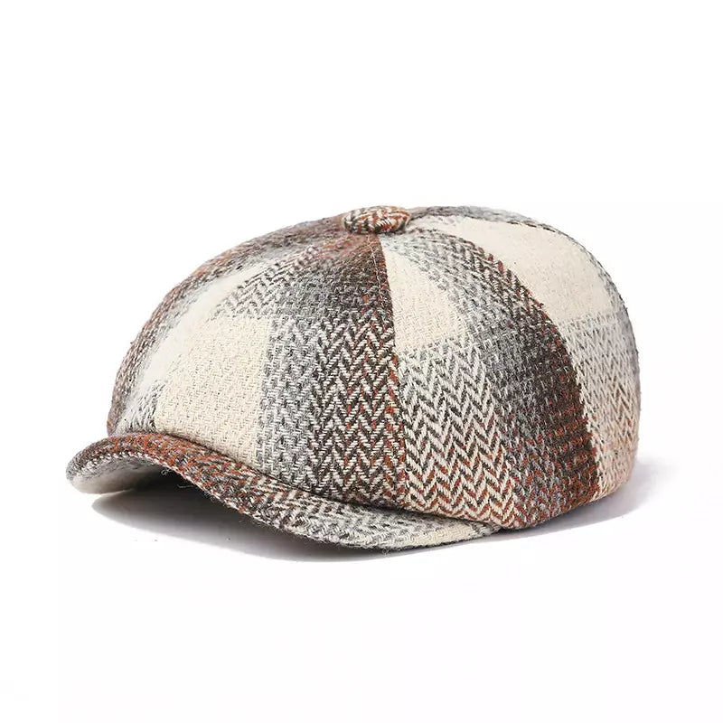 Mauriac Patchwork Winter Newsboy Cap