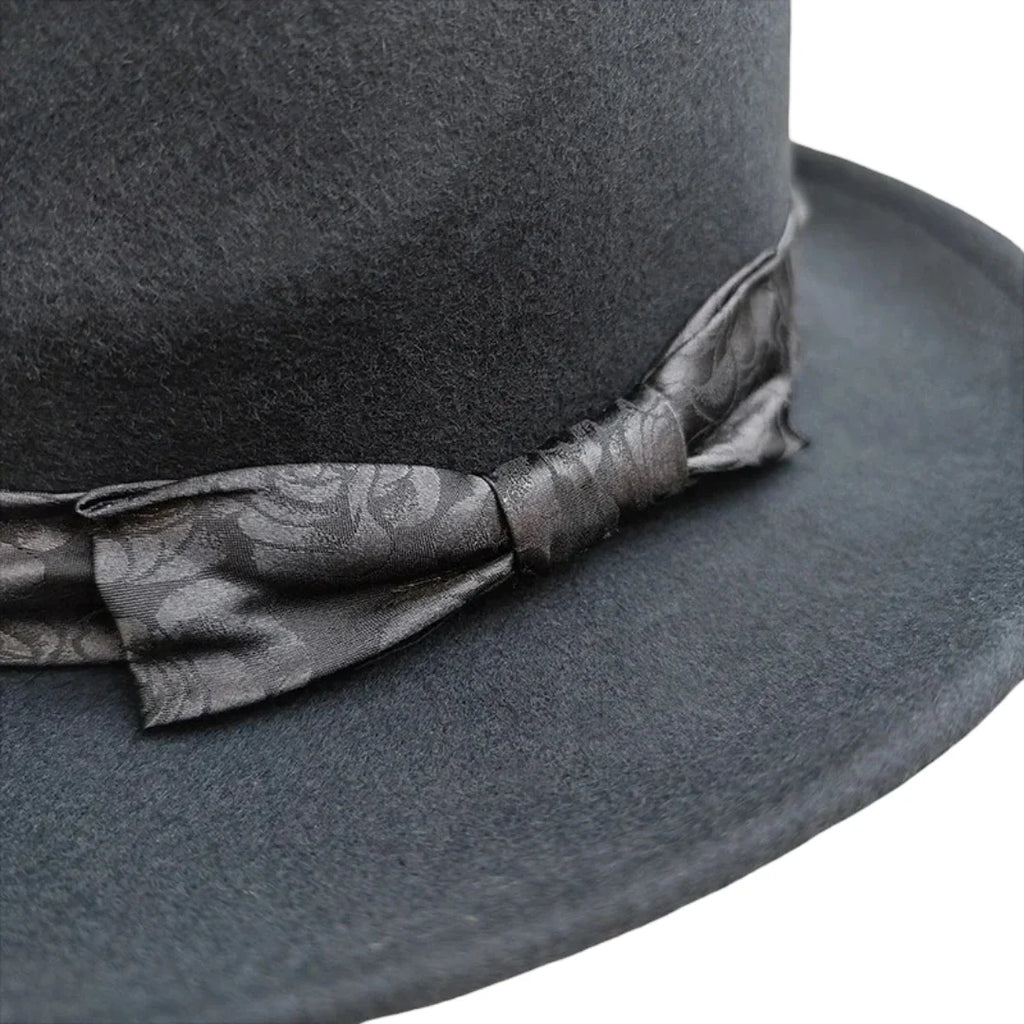 McCarthy Wool Bownkot Black Fedora Hat