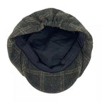 McCook Green Plaid Wool Newsboy Cap