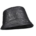 McMahon Black Genuine Leather Bucket Hat