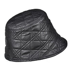 McMahon Black Genuine Leather Bucket Hat