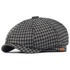 Mesina Plaid Cotton Newsboy Cap