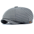Mesina Plaid Cotton Newsboy Cap