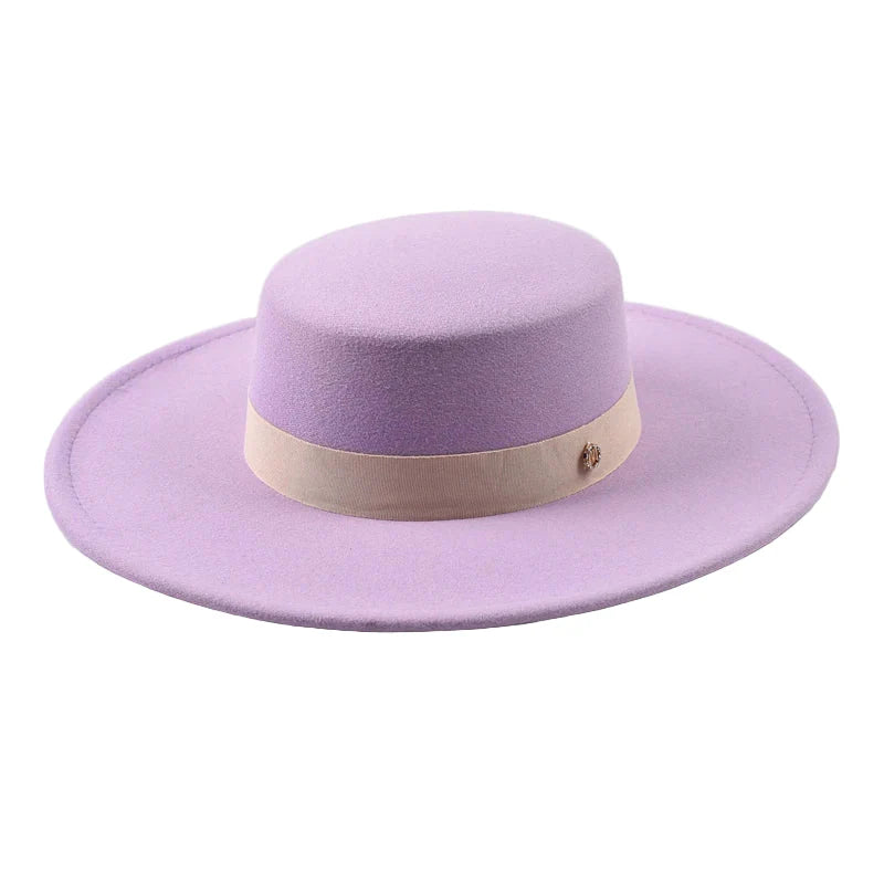 Light purple Wide Brim Boater Hat – adjustable wide brim hat