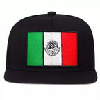 Mexican Flag Black Snapback Cap
