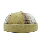 Michigan Patchwork Tartan Cotton Brimless Docker Cap