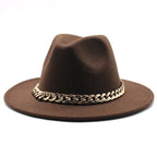 Milano Golden Chain Cotton Fedora Hat