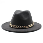 Milano Golden Chain Cotton Fedora Hat