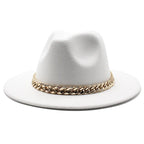 Milano Golden Chain Cotton Fedora Hat