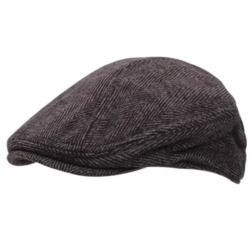Milford Herringbone Cotton Flat Cap