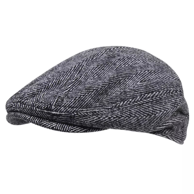 Milford Herringbone Cotton Flat Cap