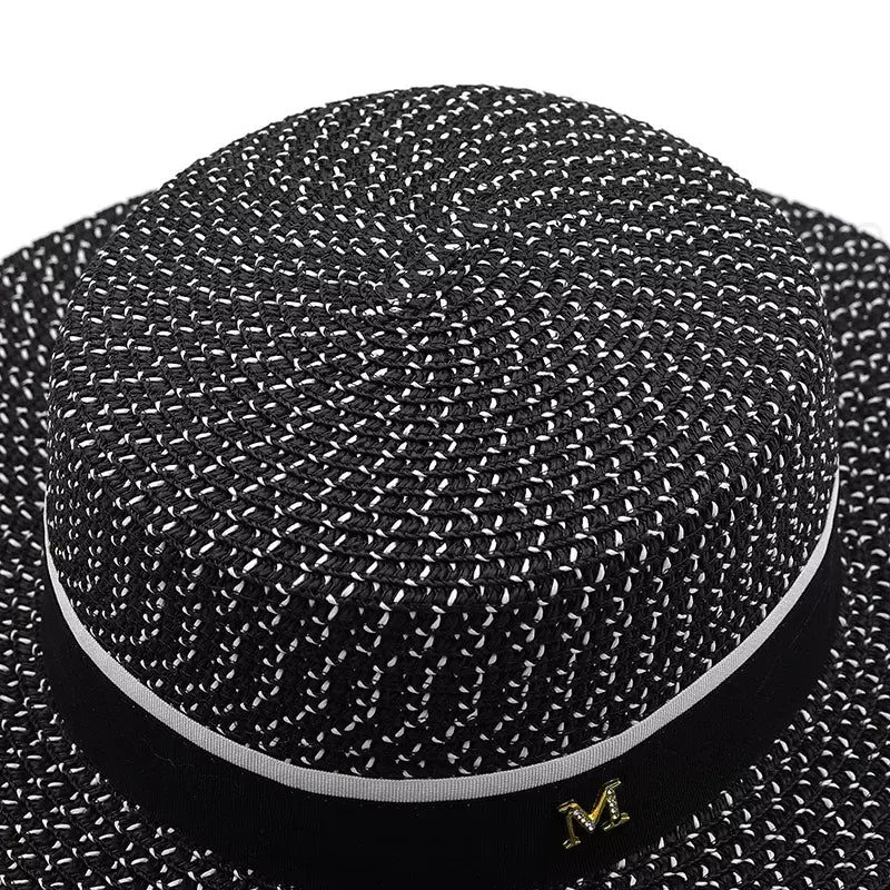 Straw Boater Hat top view – classic straw hat