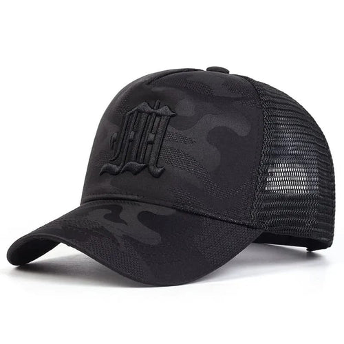 Black Camouflage Trucker Cap