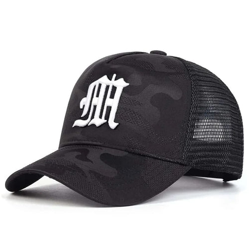 Black and white Camouflage Trucker Cap