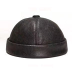 Minsk Vintage Genuine Leather Docker Cap