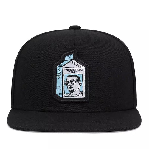 Black Snapback Cap front view