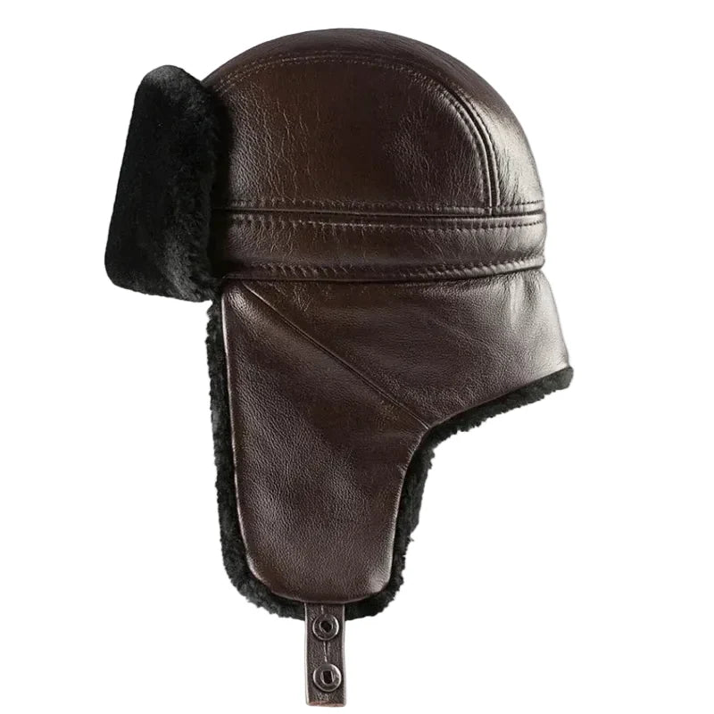 Missoula Winter Genuine Leather Ushanka Bomber Hat