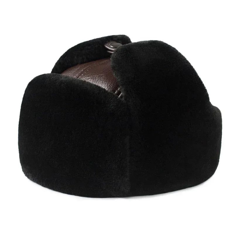 Missoula Winter Genuine Leather Ushanka Bomber Hat